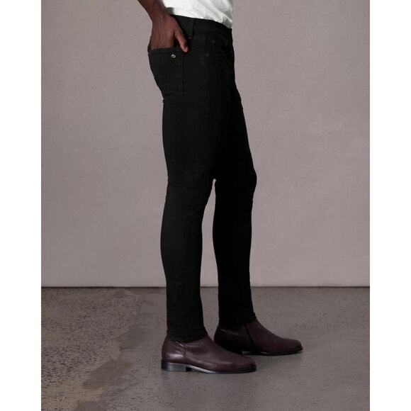 Rag & Bone Fit 1 Skinny Fit Jean Extra Slim Aero Stretch Denim Black Sz 29 Black - Picture 4 of 11